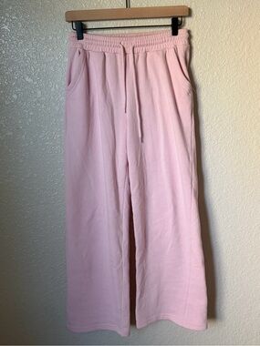 Reflex Pink Wide-Leg Drawstring Sweatpants